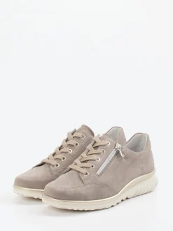 Semler – Komfort-Sneaker aus Veloursleder Taupe