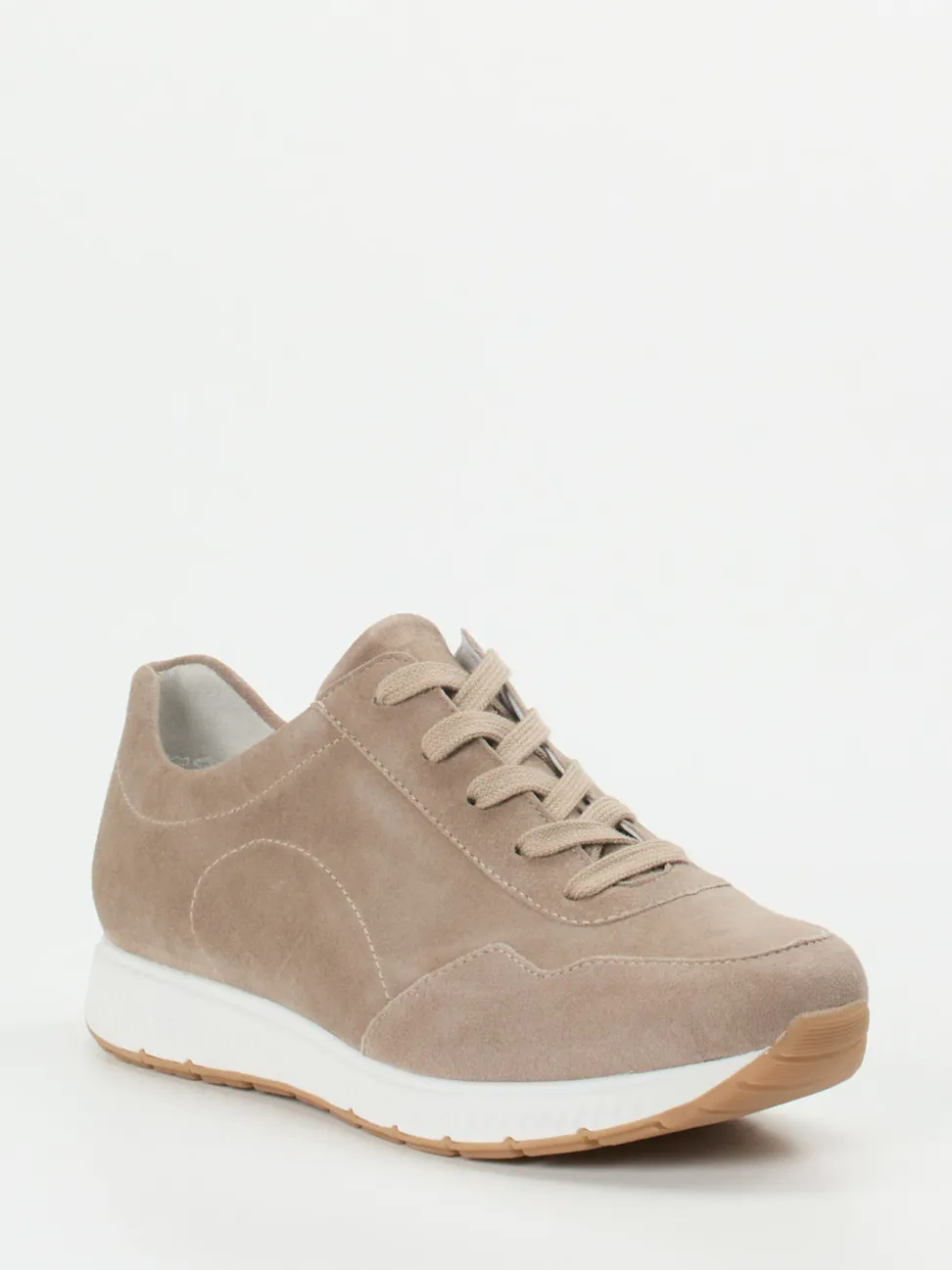 Semler – Komfort-Sneaker aus Stretchleder beige