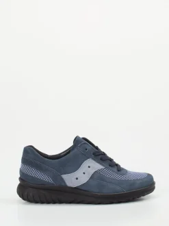 Semler – Komfort-Sneaker aus Veloursleder Jeansblau