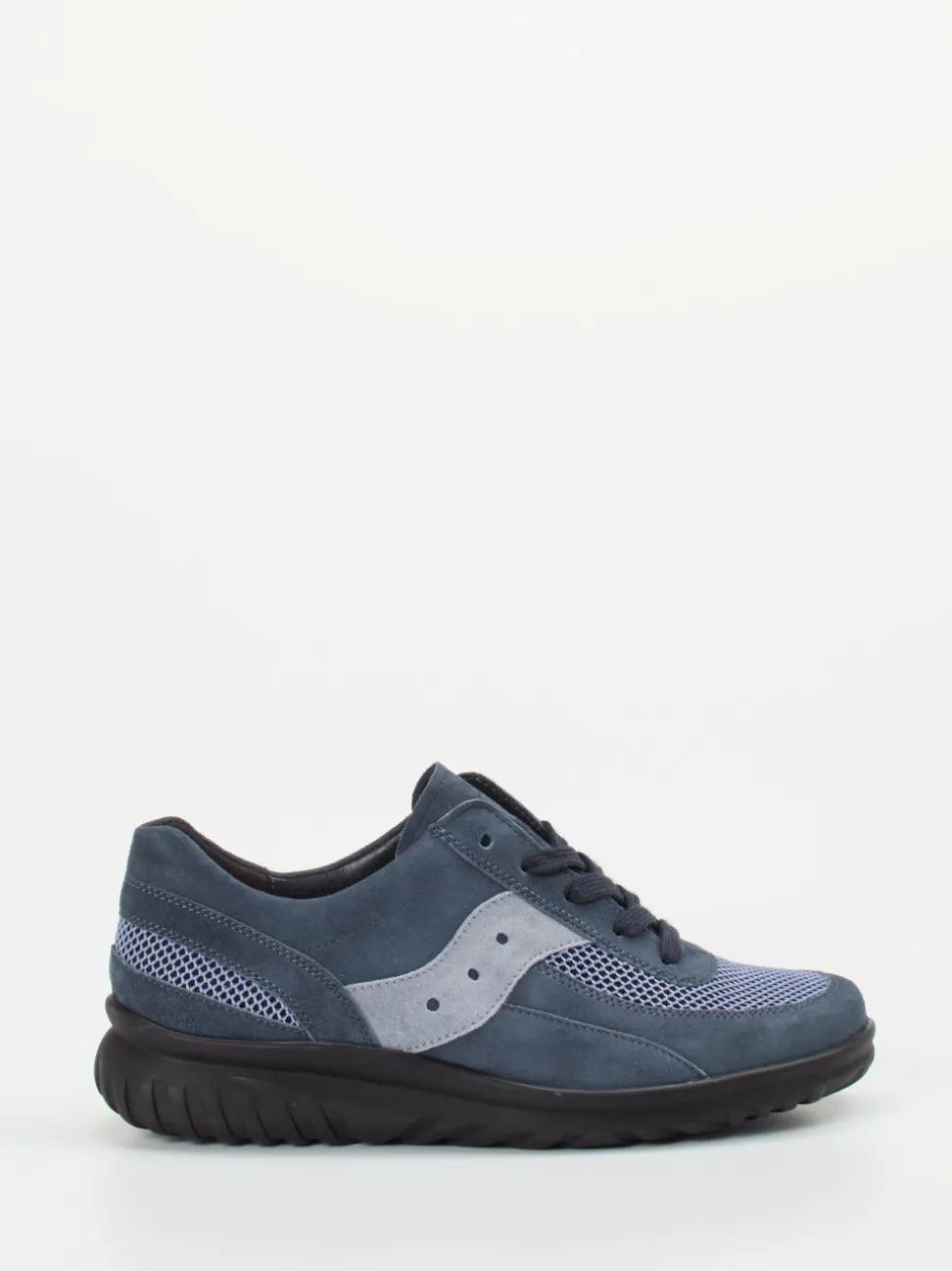 Semler – Komfort-Sneaker aus Veloursleder Jeansblau