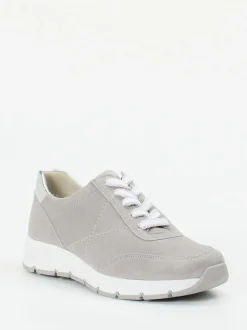 Semler – Komfort-Sneaker aus Veloursleder hellgrau