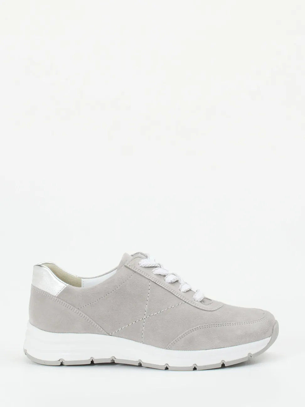 Semler – Komfort-Sneaker aus Veloursleder hellgrau