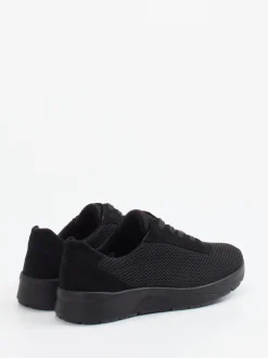 Semler – Komfort-Sneaker aus Velour/Textil schwarz
