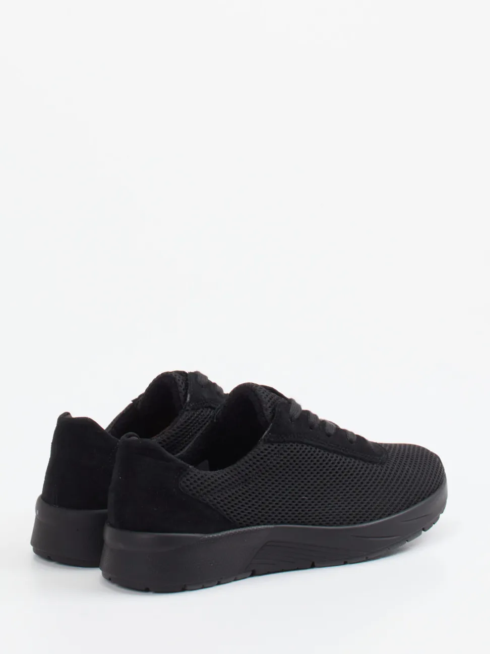 Semler – Komfort-Sneaker aus Velour/Textil schwarz