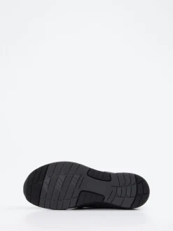 Semler – Komfort-Sneaker aus Velour/Textil schwarz