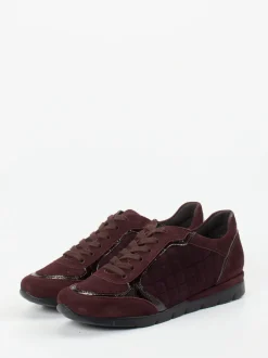 Semler – Komfort-Sneaker aus Veloursleder bordeaux