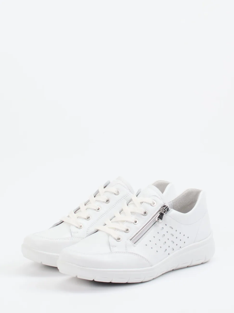 Semler – Komfort-Sneaker aus Kalbleder weiß