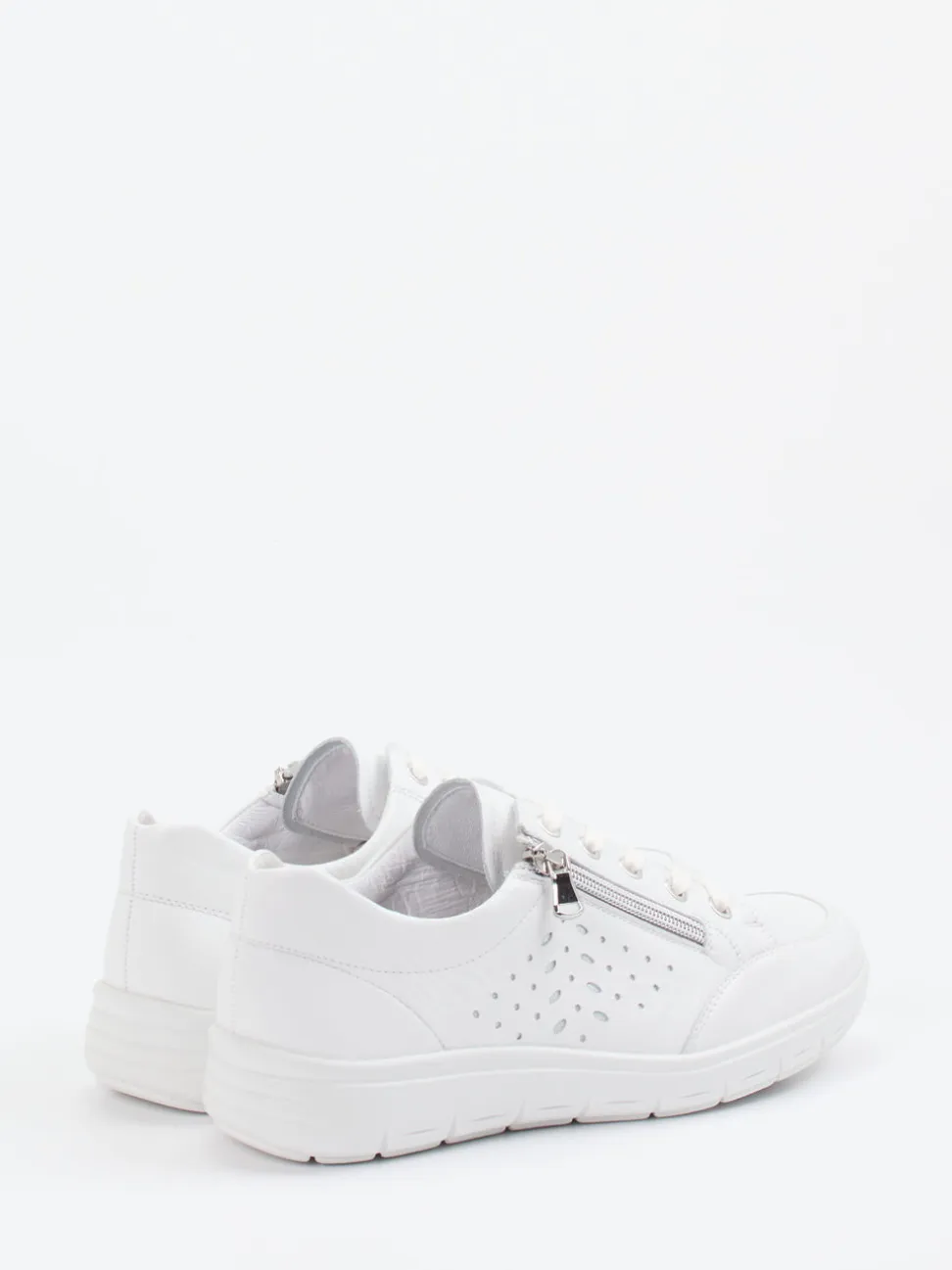 Semler – Komfort-Sneaker aus Kalbleder weiß