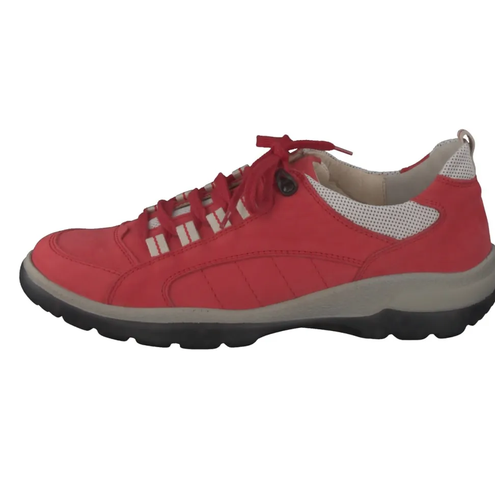 Semler – Komfort-Sneaker aus Nubukleder Tomatenrot