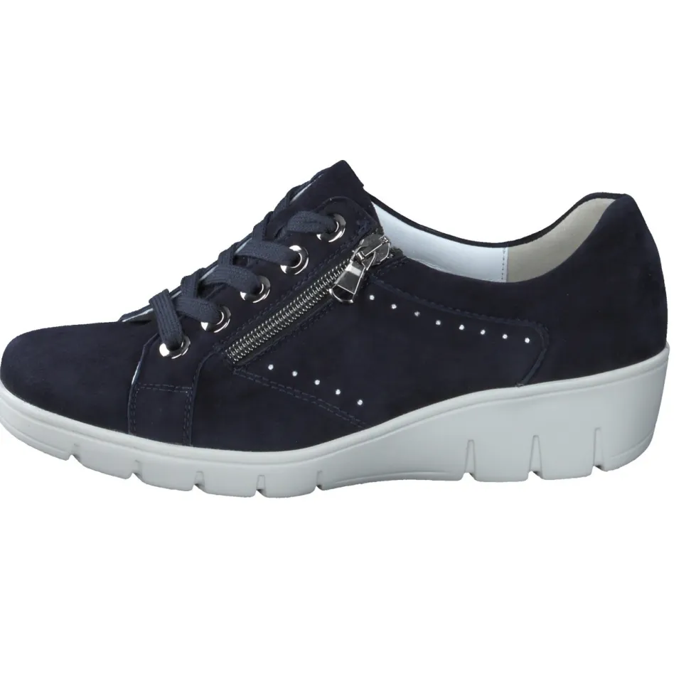 Semler – Komfort-Sneaker aus Veloursleder Dunkelblau