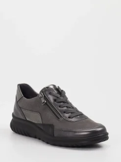 Semler – Komfort-Sneaker aus Leder grau metallic