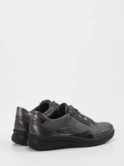Semler – Komfort-Sneaker aus Leder grau metallic