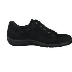Semler – Komfort-Sneaker aus Veloursleder schwarz