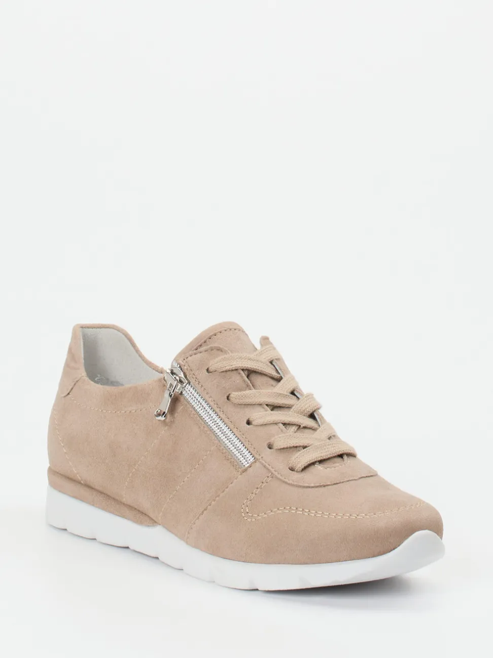 Semler – Komfort-Sneaker aus Veloursleder beige