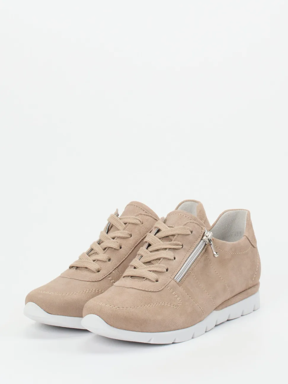 Semler – Komfort-Sneaker aus Veloursleder beige