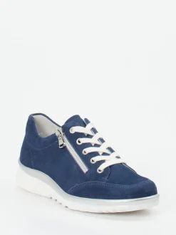 Semler – Komfort-Sneaker aus Veloursleder marineblau