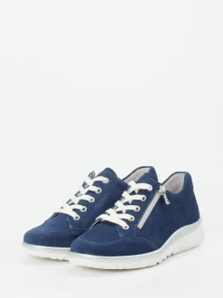 Semler – Komfort-Sneaker aus Veloursleder marineblau