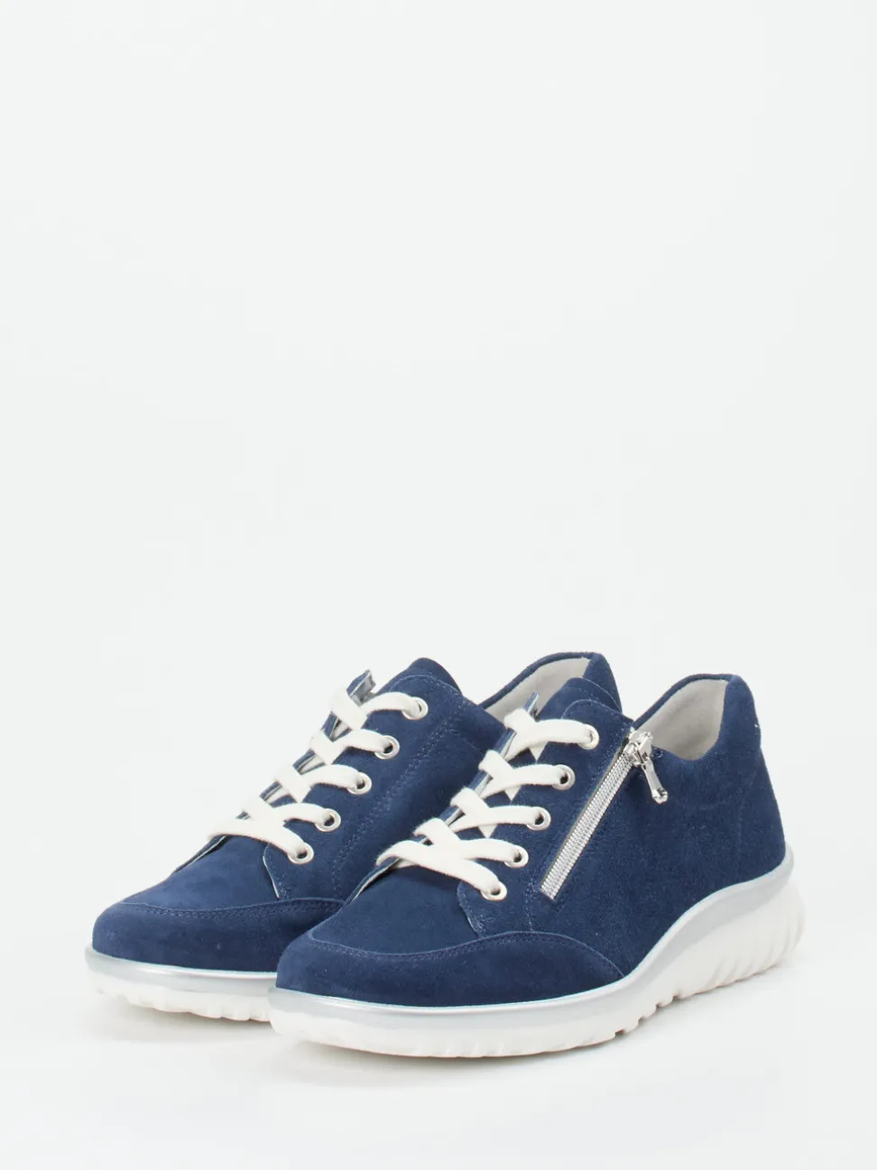 Semler – Komfort-Sneaker aus Veloursleder marineblau