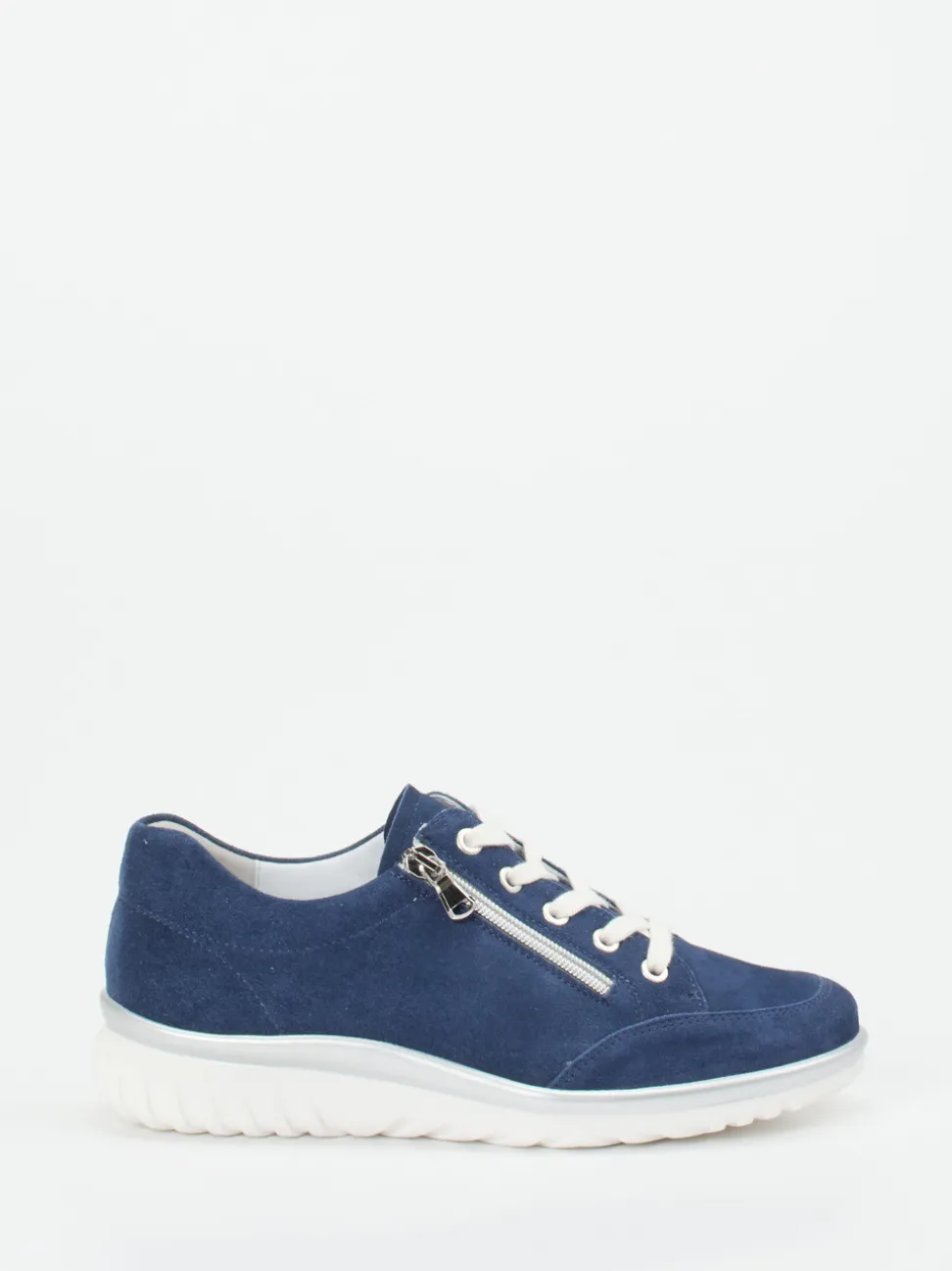 Semler – Komfort-Sneaker aus Veloursleder marineblau
