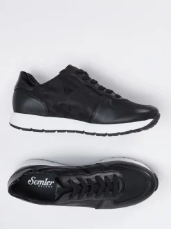 Semler – Komfort-Sneaker aus Kalbleder schwarz