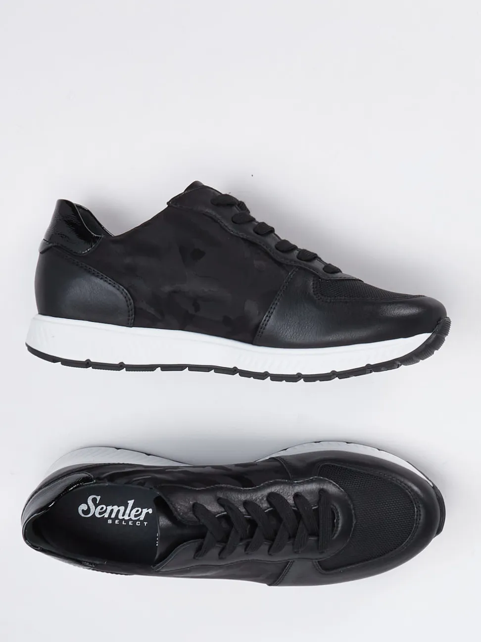 Semler – Komfort-Sneaker aus Kalbleder schwarz