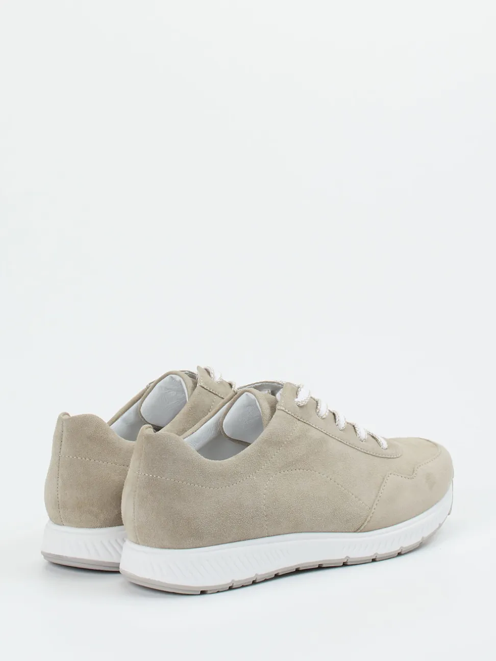 Semler – Komfort-Sneaker aus Veloursleder Beigegrau