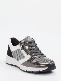 Semler – Komfort-Sneaker aus Metallicleder anthrazit