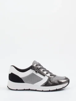 Semler – Komfort-Sneaker aus Metallicleder anthrazit