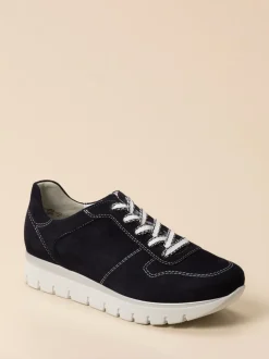Semler – Komfort-Sneaker aus Veloursleder Dunkelblau