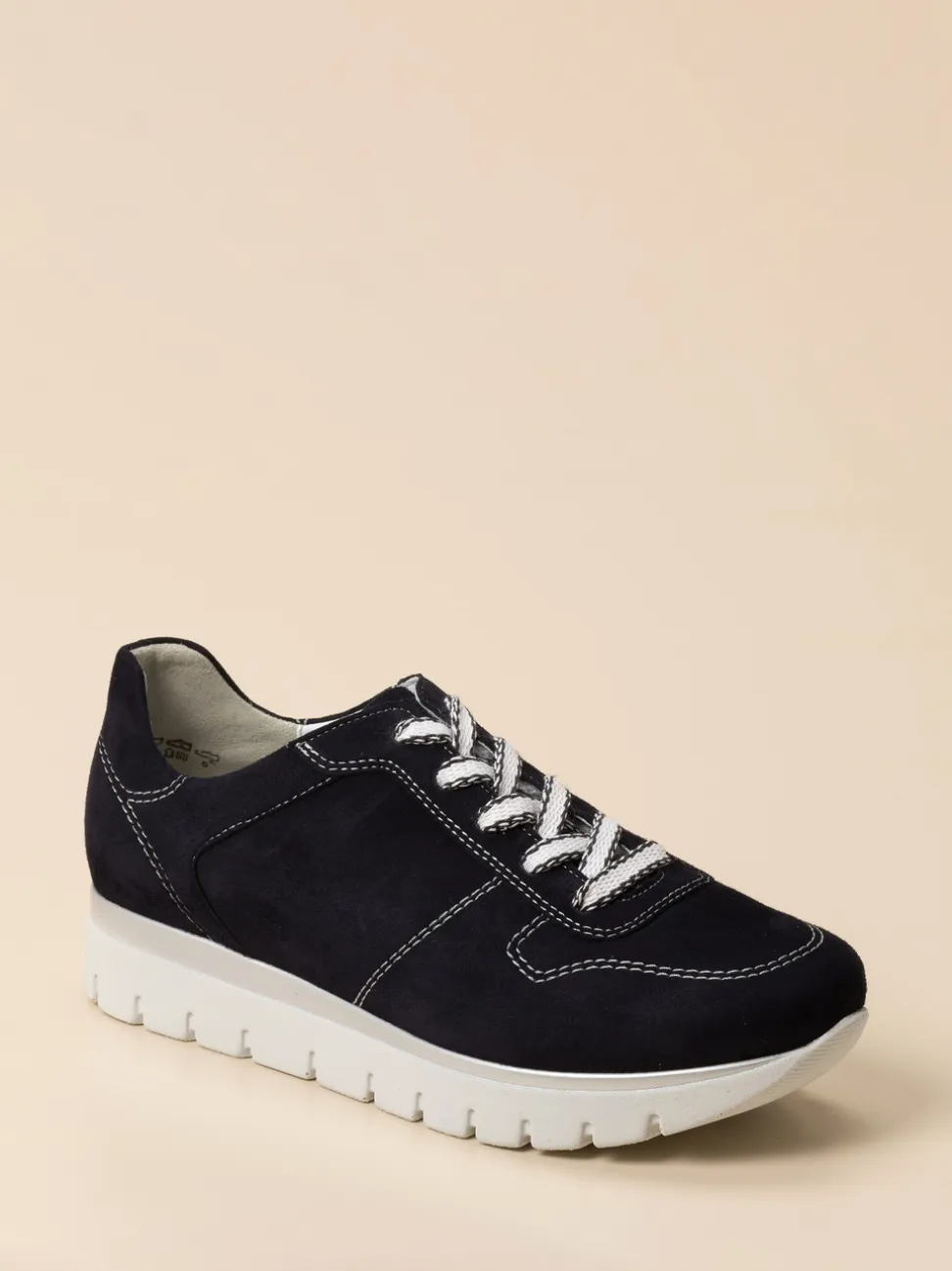 Semler – Komfort-Sneaker aus Veloursleder Dunkelblau