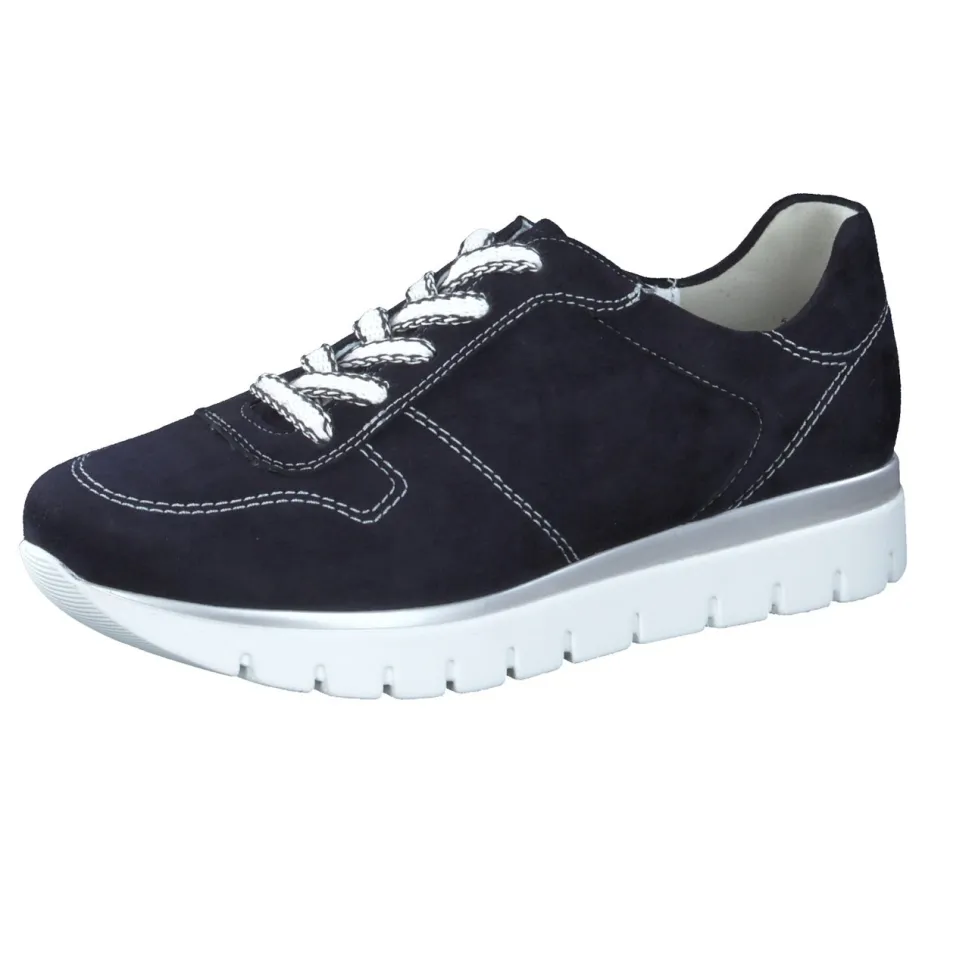 Semler – Komfort-Sneaker aus Veloursleder Dunkelblau