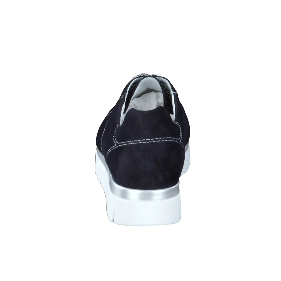 Semler – Komfort-Sneaker aus Veloursleder Dunkelblau