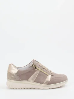 Semler – Komfort-Sneaker aus Veloursleder Taupe