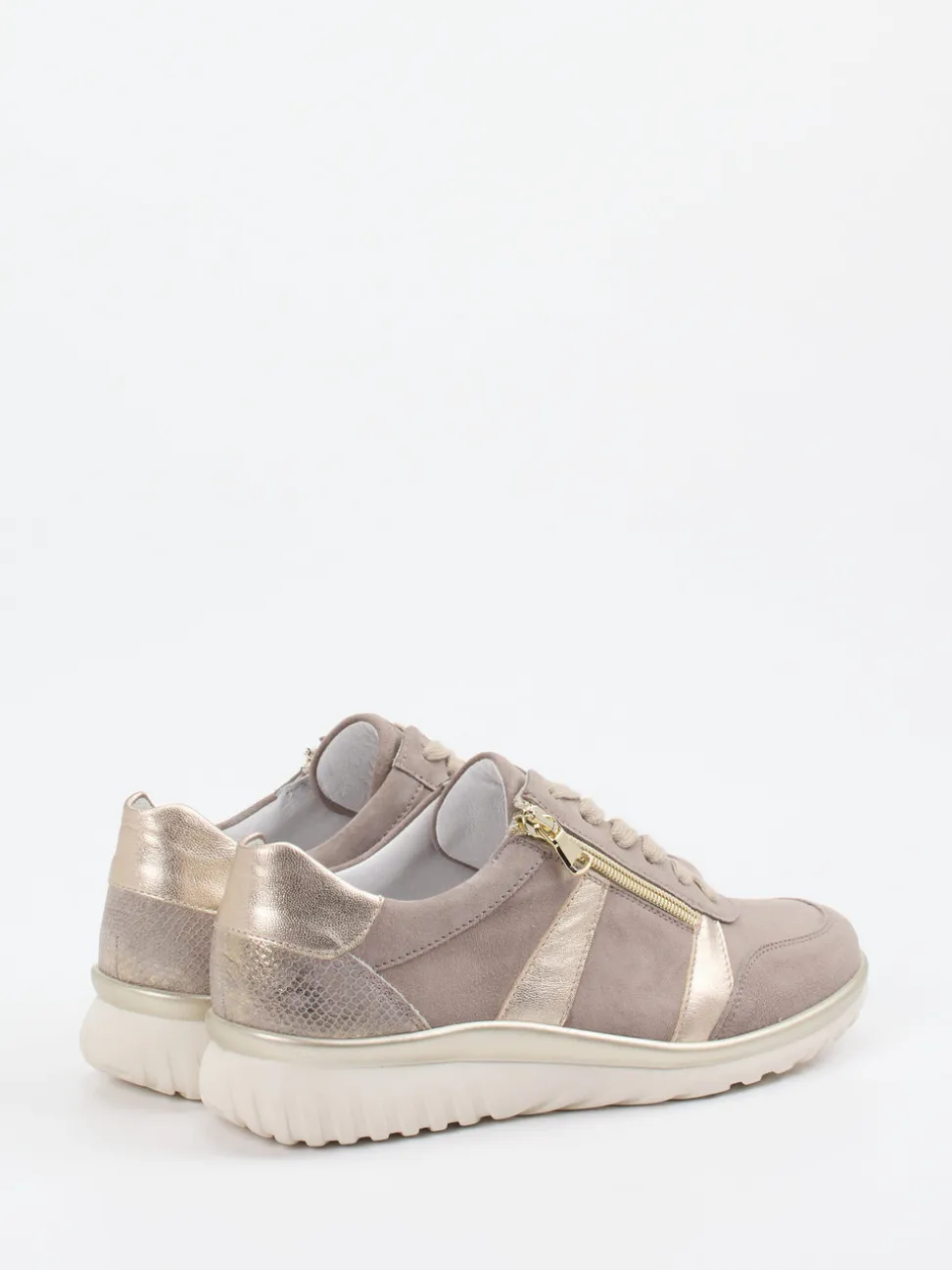 Semler – Komfort-Sneaker aus Veloursleder Taupe