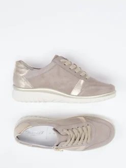 Semler – Komfort-Sneaker aus Veloursleder Taupe