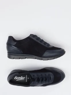 Semler – Komfort-Sneaker aus Leder in Dunkelblau