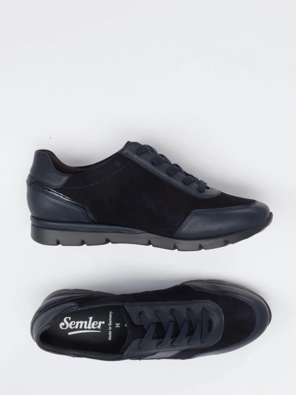 Semler – Komfort-Sneaker aus Leder in Dunkelblau