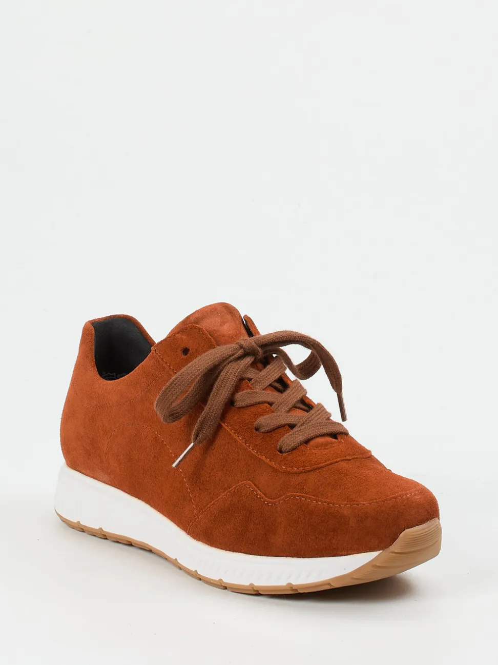 Semler – Komfort-Sneaker aus Veloursleder rostbraun