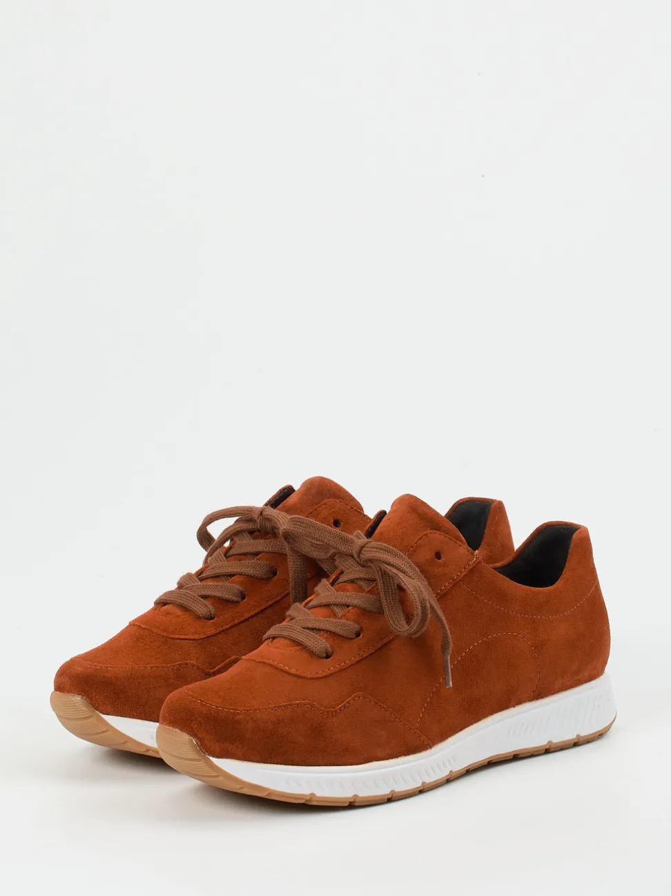 Semler – Komfort-Sneaker aus Veloursleder rostbraun