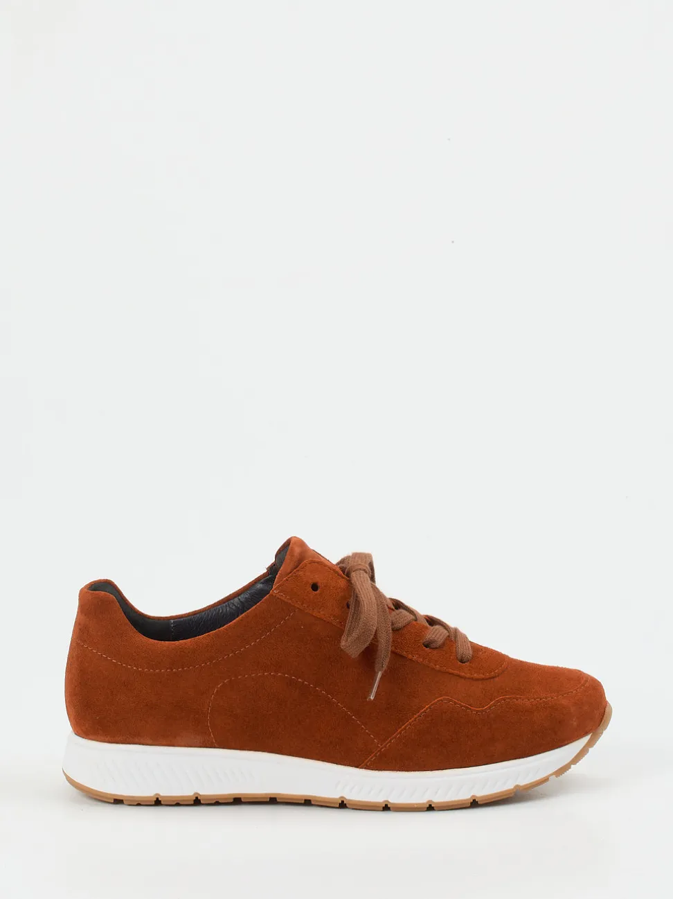 Semler – Komfort-Sneaker aus Veloursleder rostbraun