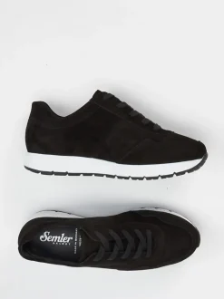 Semler – Komfort-Sneaker aus Stretch- und Veloursleder