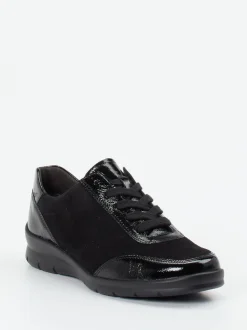 Semler – Komfort-Sneaker aus Veloursleder schwarz