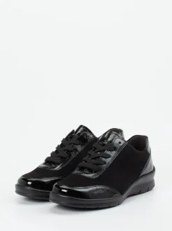 Semler – Komfort-Sneaker aus Veloursleder schwarz