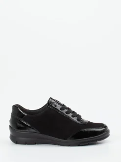 Semler – Komfort-Sneaker aus Veloursleder schwarz