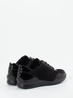 Semler – Komfort-Sneaker aus Veloursleder schwarz