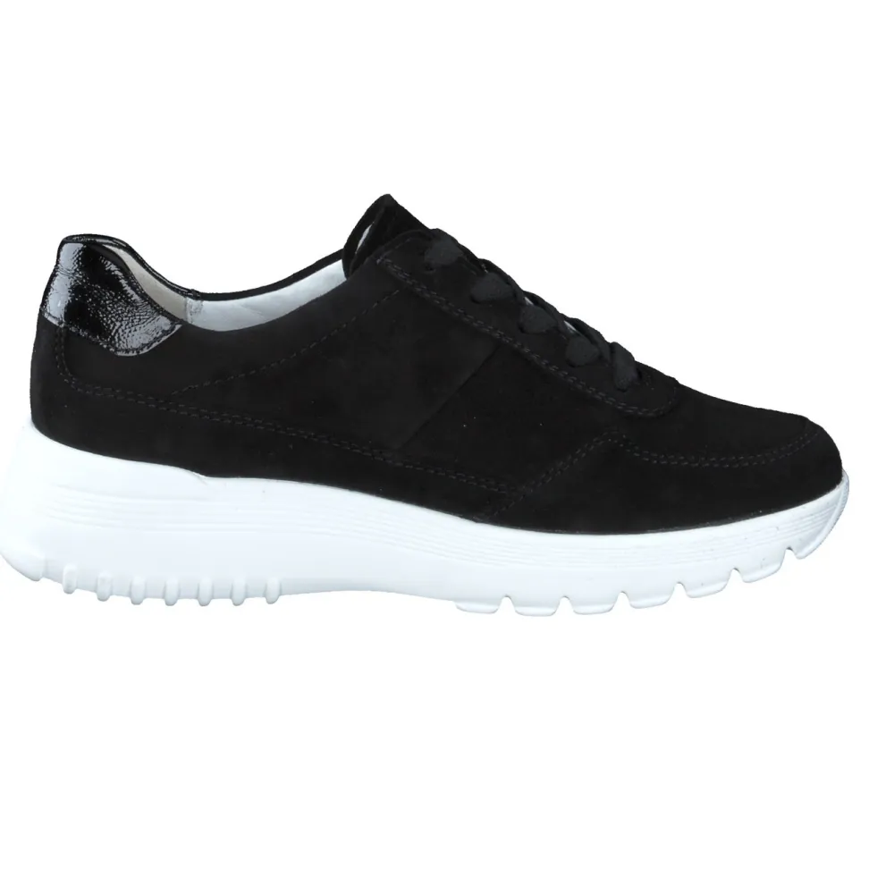 Semler – Komfort-Sneaker aus Veloursleder Schwarz