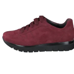 Semler – Komfort-Sneaker aus Veloursleder bordeaux