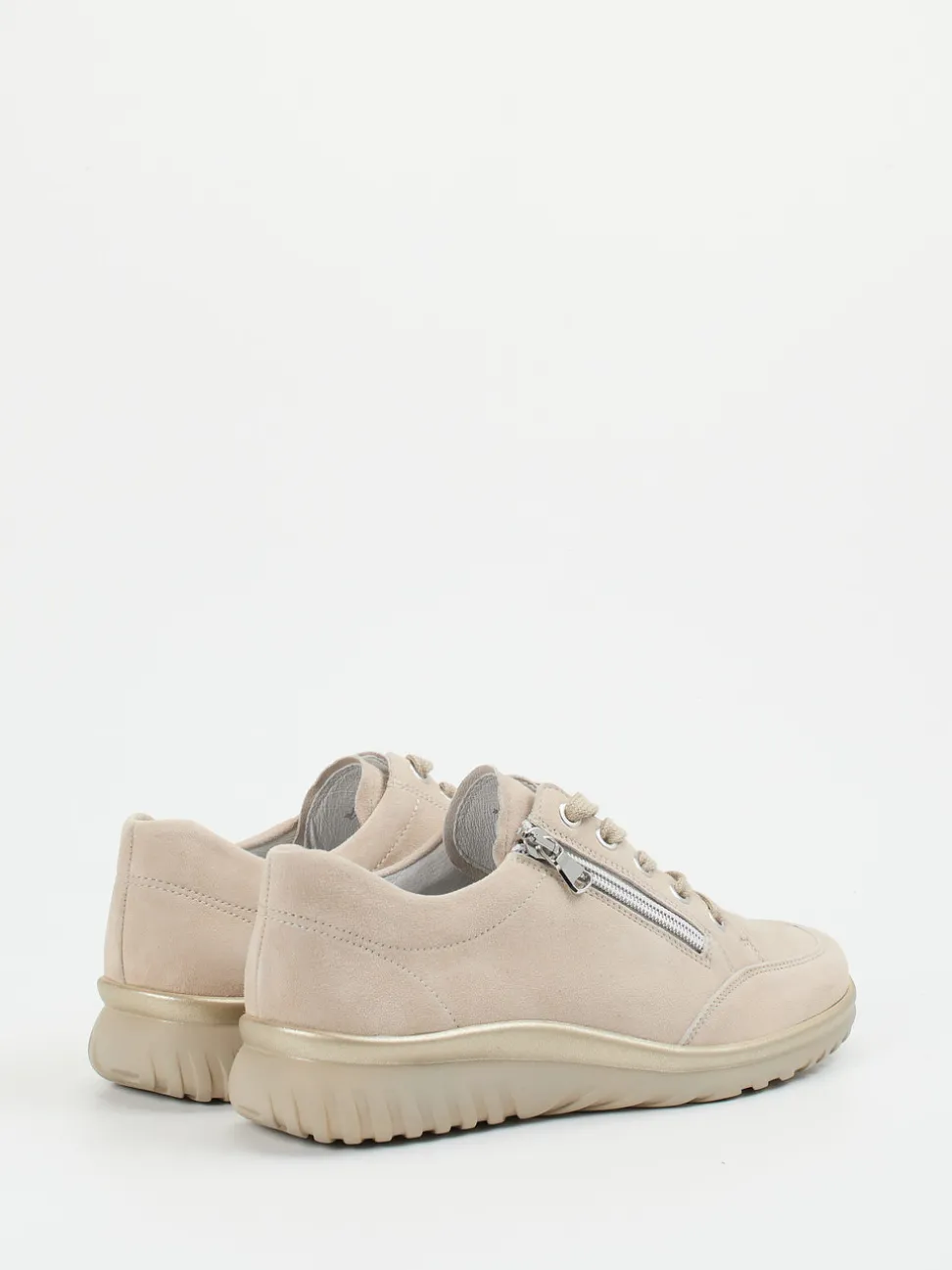 Semler – Komfort-Sneaker aus Veloursleder beige