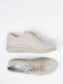 Semler – Komfort-Sneaker aus Veloursleder beige