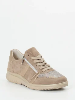 Semler – Komfort-Sneaker aus Veloursleder beige